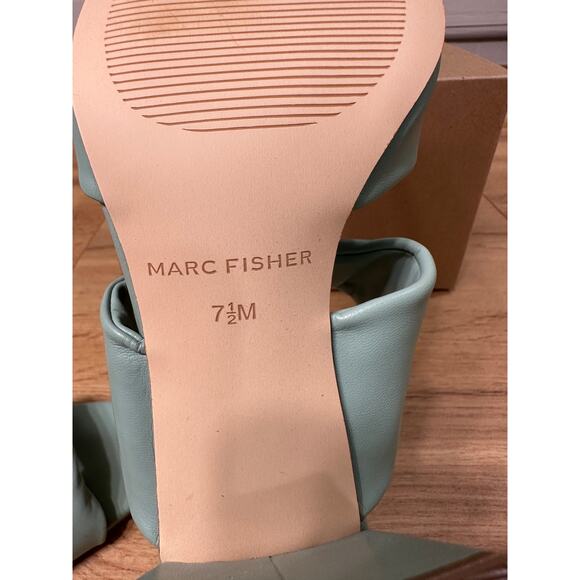 Marc Fisher Women's Kari High Heel Sandals Size 7.5 NWOB Faux Leather Slip Ons - Picture 12 of 12